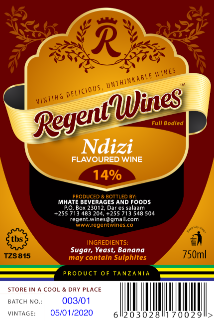 ndizi-wine-label